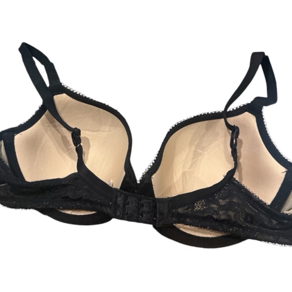 Wacoal 853201 Lace Finesse Underwire T-Shirt Bra Black/Toast Size 34C - Picture 4 of 4